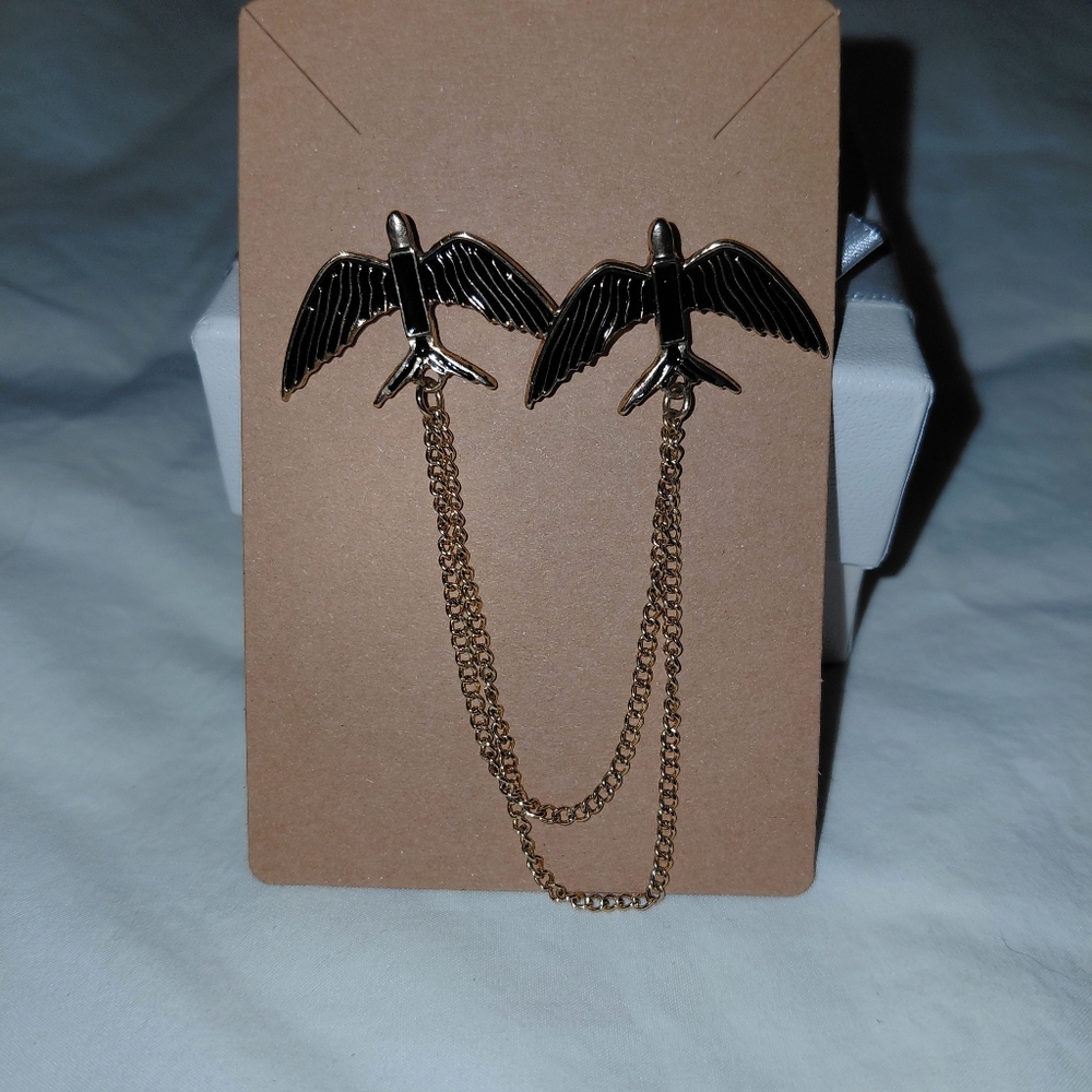 Time And Tru Black Bird Double Pin Broach. - Picture 2 of 8